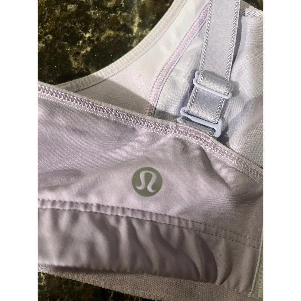Lululemon‎ Run Times Bra Light Purple High Impact Sports Bra Lavender 36C